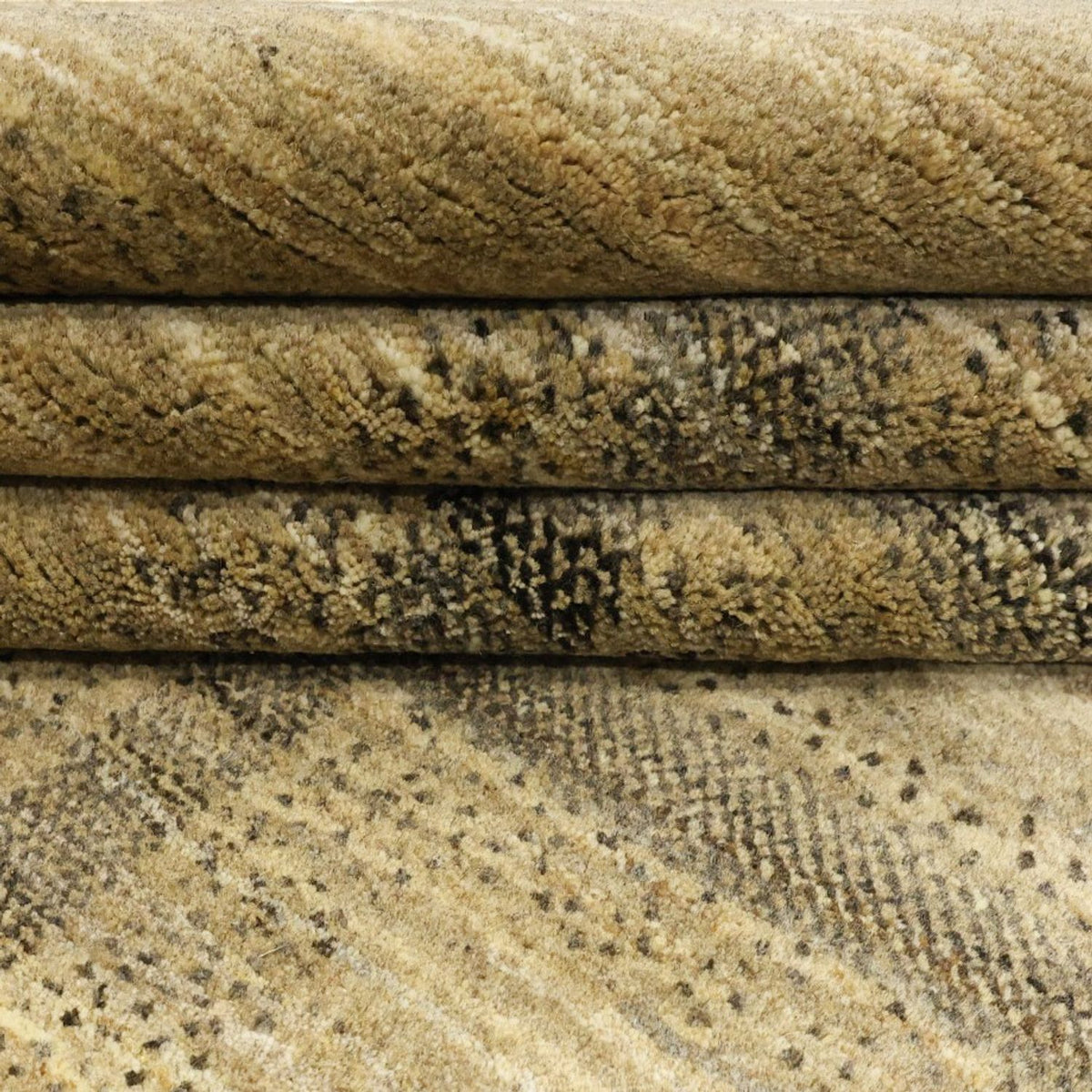Gabbeh Tæppe - Loribaft Persisk - 283 x 204 cm - mørk beige