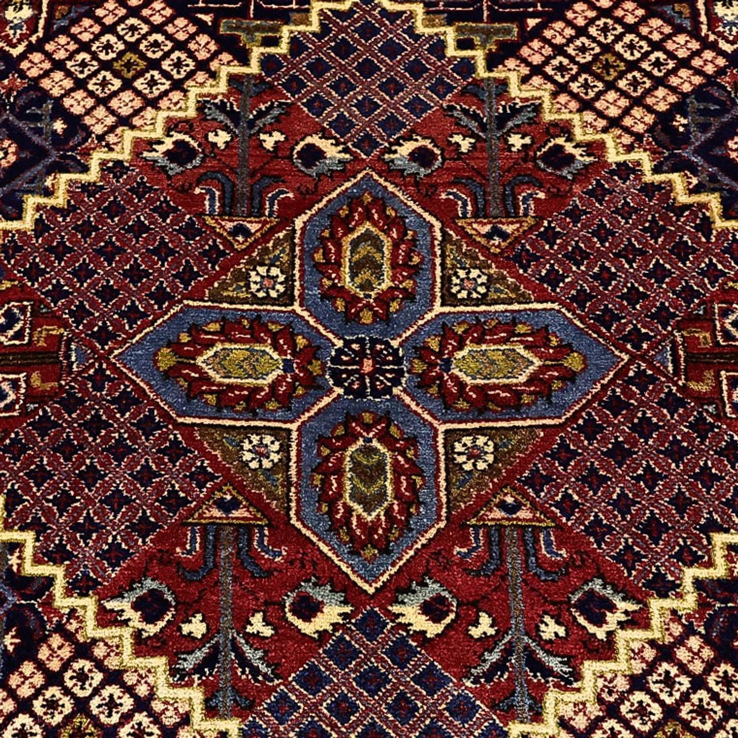 Persisk tæppe - Keshan - 211 x 143 cm - mørkeblå