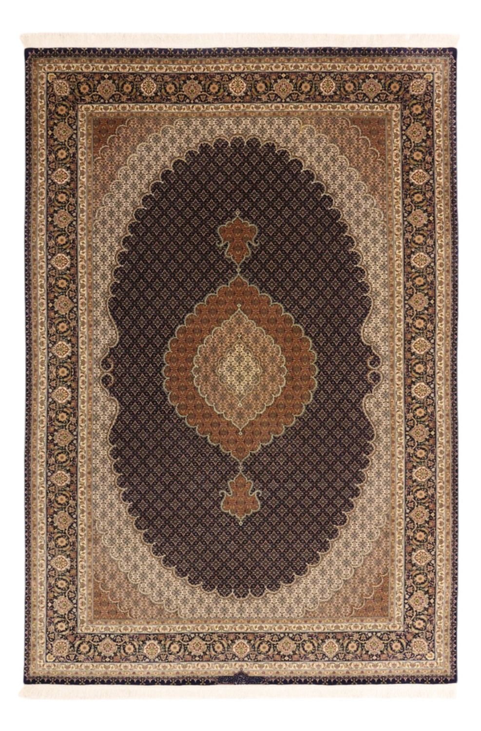 Persisk tæppe - Tabriz - 299 x 204 cm - mørk beige