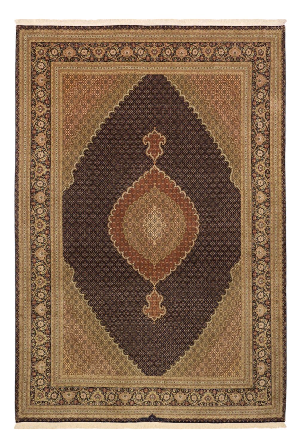 Persisk tæppe - Tabriz - Royal - Halskæde af silke - 362 x 251 cm - mørk beige