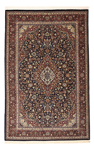 Persisk tæppe - Keshan - 203 x 132 cm - mørkeblå