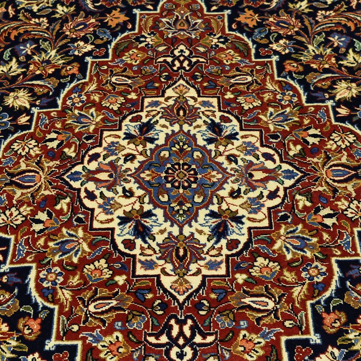Persisk tæppe - Keshan - 203 x 132 cm - mørkeblå
