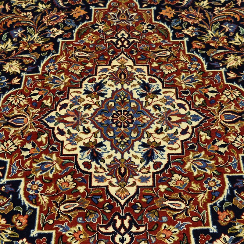 Persisk tæppe - Keshan - 203 x 132 cm - mørkeblå