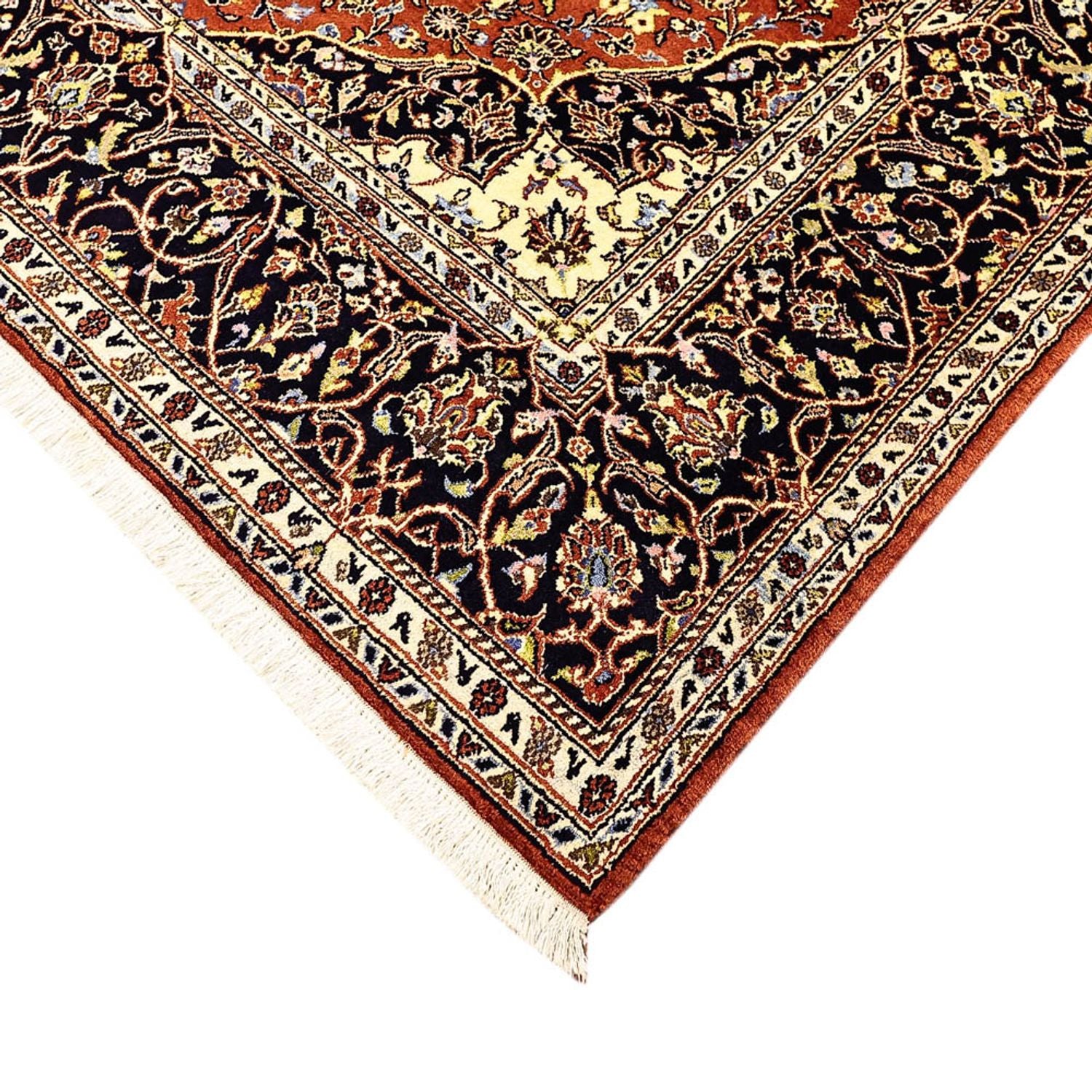 Persisk tæppe - Keshan - 215 x 138 cm - terrakotta