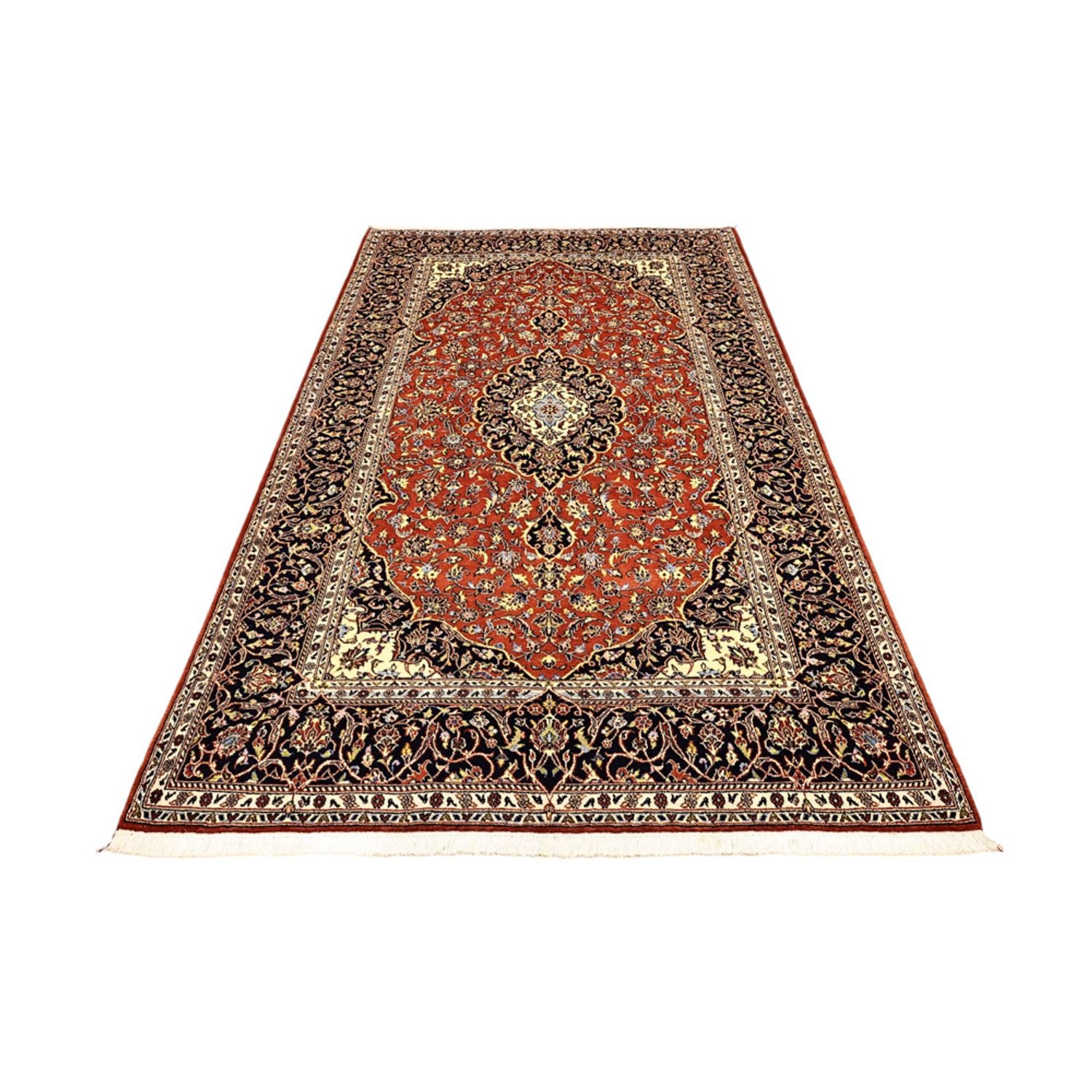 Persisk tæppe - Keshan - 215 x 138 cm - terrakotta