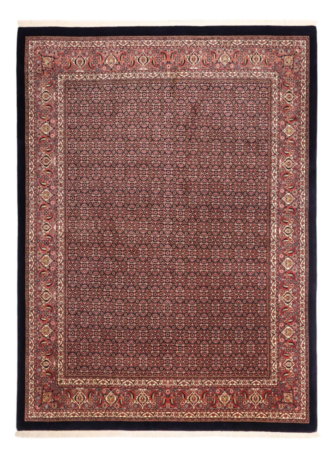 Persisk tæppe - Bijar - 337 x 255 cm - mørkeblå