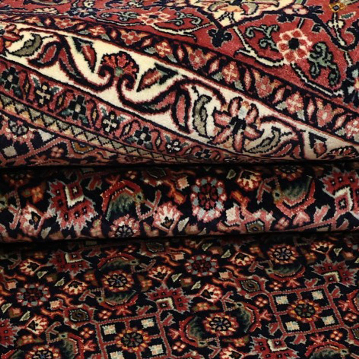 Persisk tæppe - Bijar - 337 x 255 cm - mørkeblå