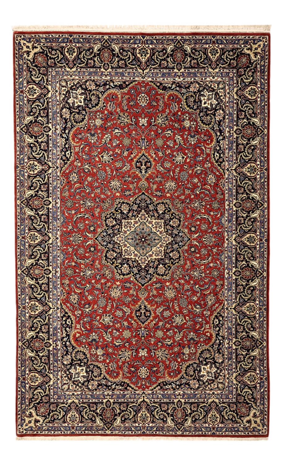 Persisk tæppe - Ghom - Royal - Halskæde af silke - 220 x 141 cm - rød
