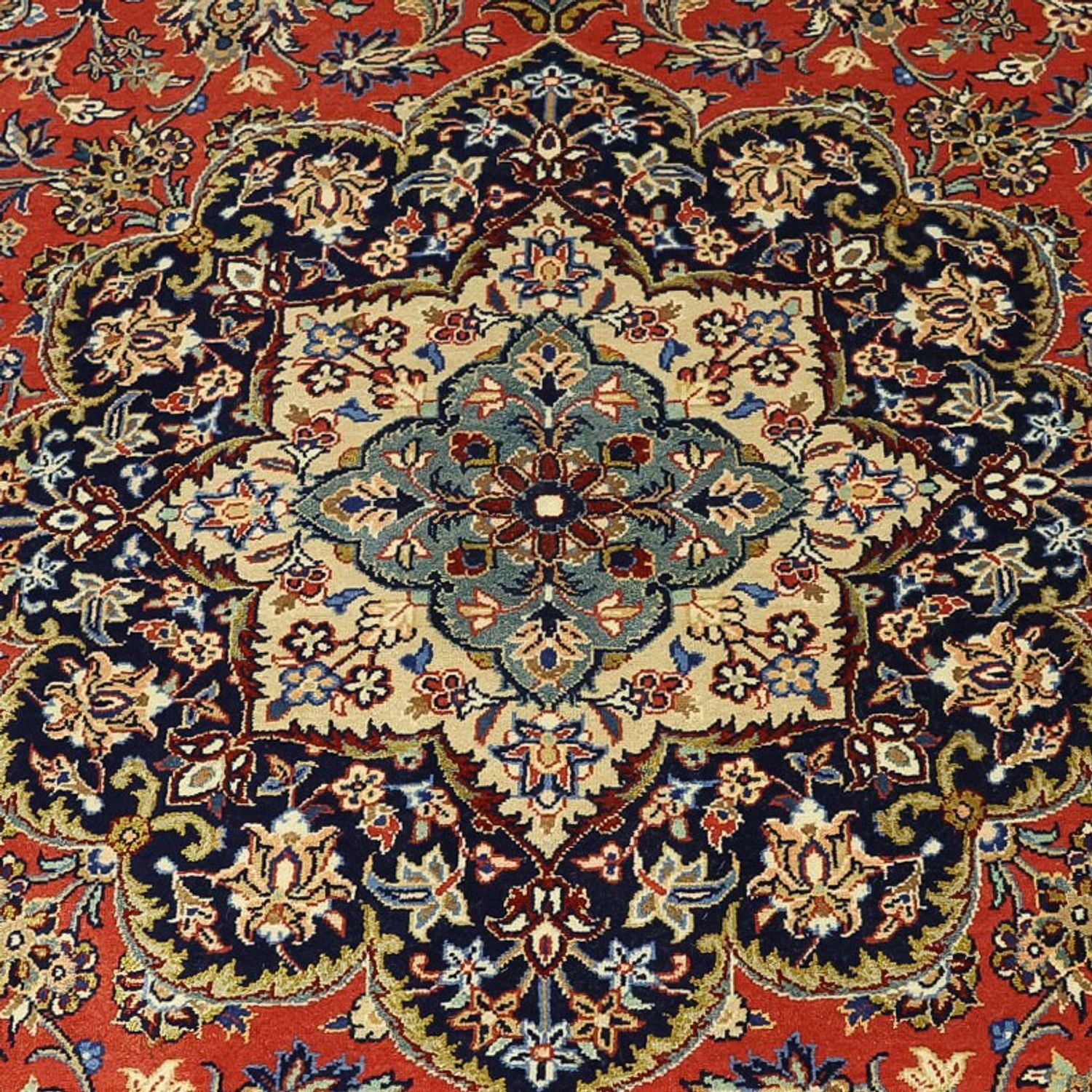 Persisk tæppe - Ghom - Royal - Halskæde af silke - 220 x 141 cm - rød