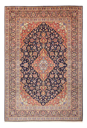 Persisk tæppe - Keshan - 321 x 221 cm - mørkeblå