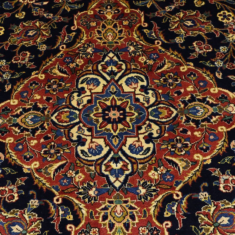 Persisk tæppe - Keshan - 321 x 221 cm - mørkeblå