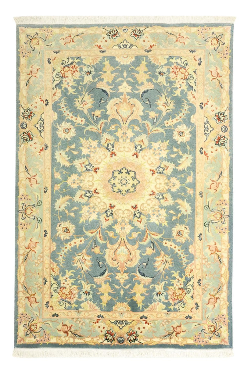 Persisk tæppe - Tabriz - 119 x 81 cm - lyseblå