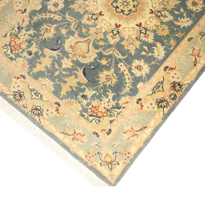 Persisk tæppe - Tabriz - 119 x 81 cm - lyseblå
