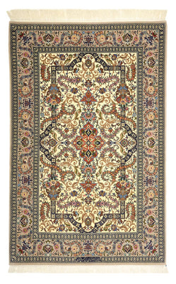 Persisk tæppe - Isfahan - Premium - 171 x 111 cm - mørk beige