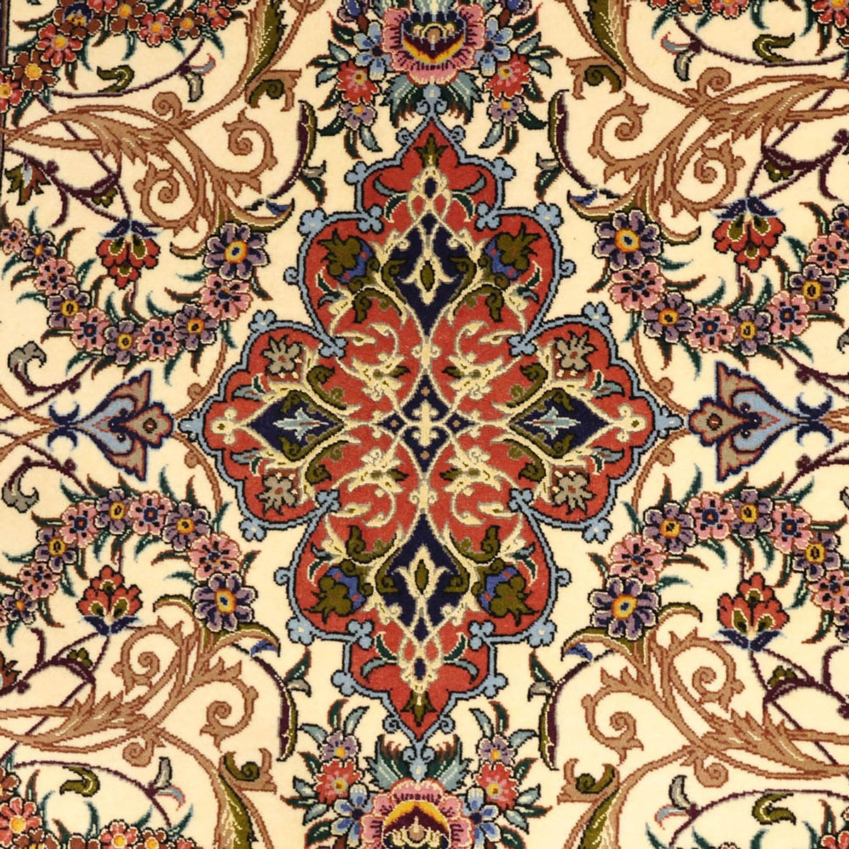 Persisk tæppe - Isfahan - Premium - 171 x 111 cm - mørk beige