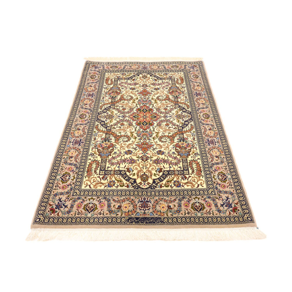 Persisk tæppe - Isfahan - Premium - 171 x 111 cm - mørk beige