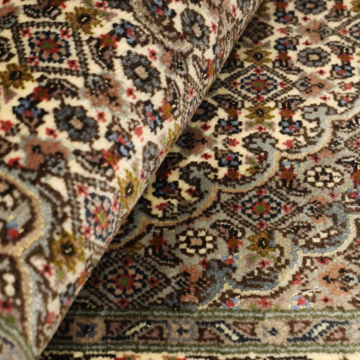 Persisk tæppe - Tabriz - Royal - 92 x 59 cm - mørk beige