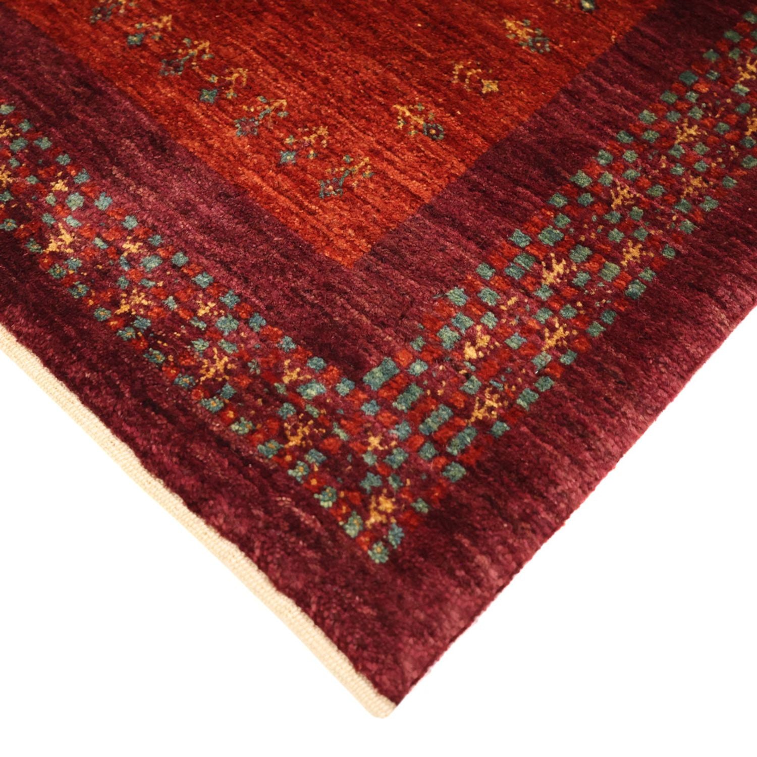 Gabbeh-tæppe - Kashkuli Persisk - 145 x 78 cm - mørkerød