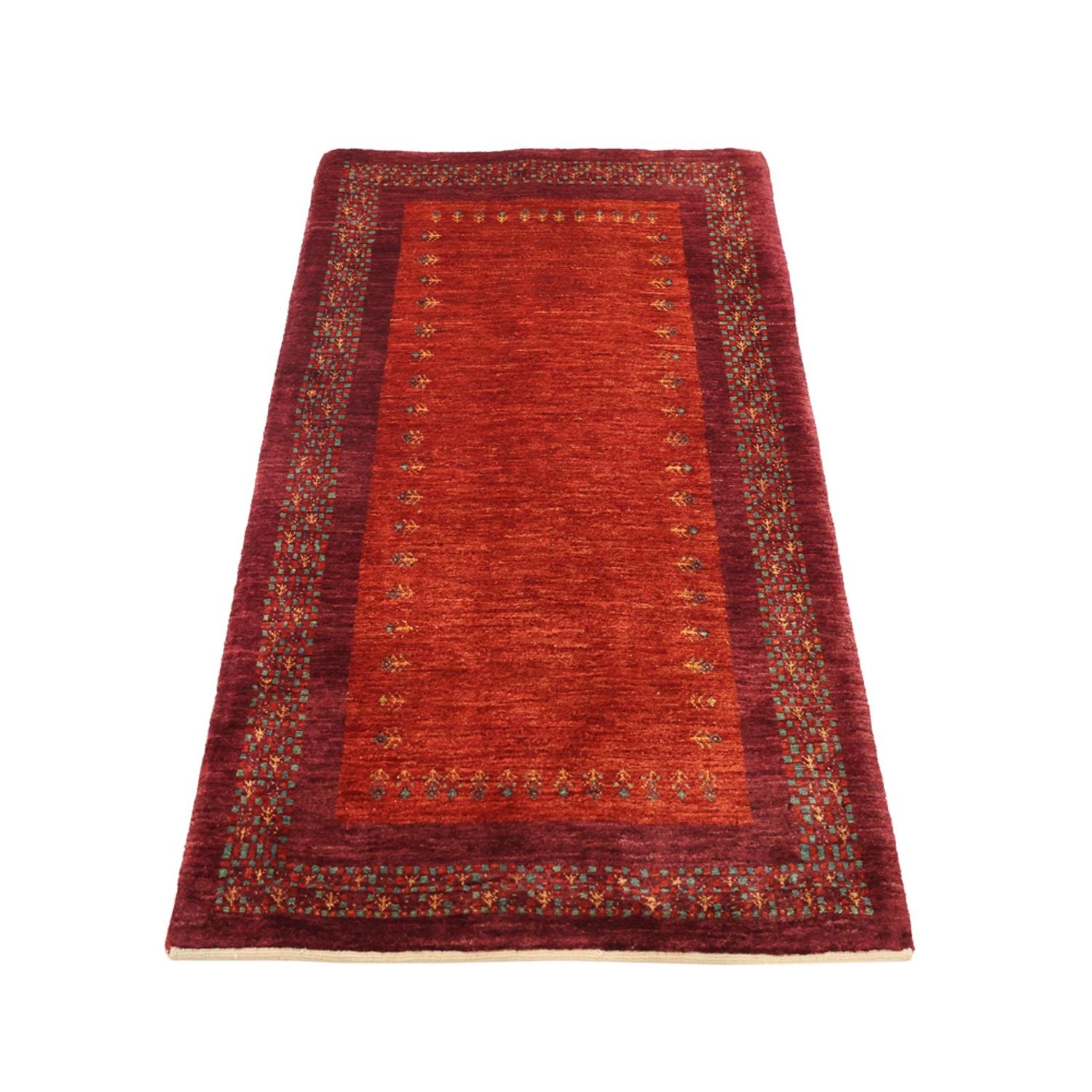 Gabbeh-tæppe - Kashkuli Persisk - 145 x 78 cm - mørkerød