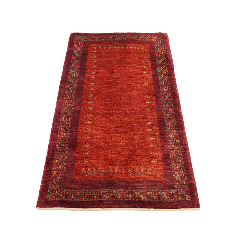 Gabbeh-tæppe - Kashkuli Persisk - 145 x 78 cm - mørkerød