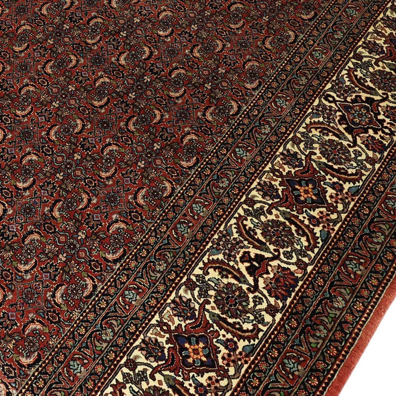 Persisk tæppe - Bijar - Royal - 350 x 256 cm - mørkerød