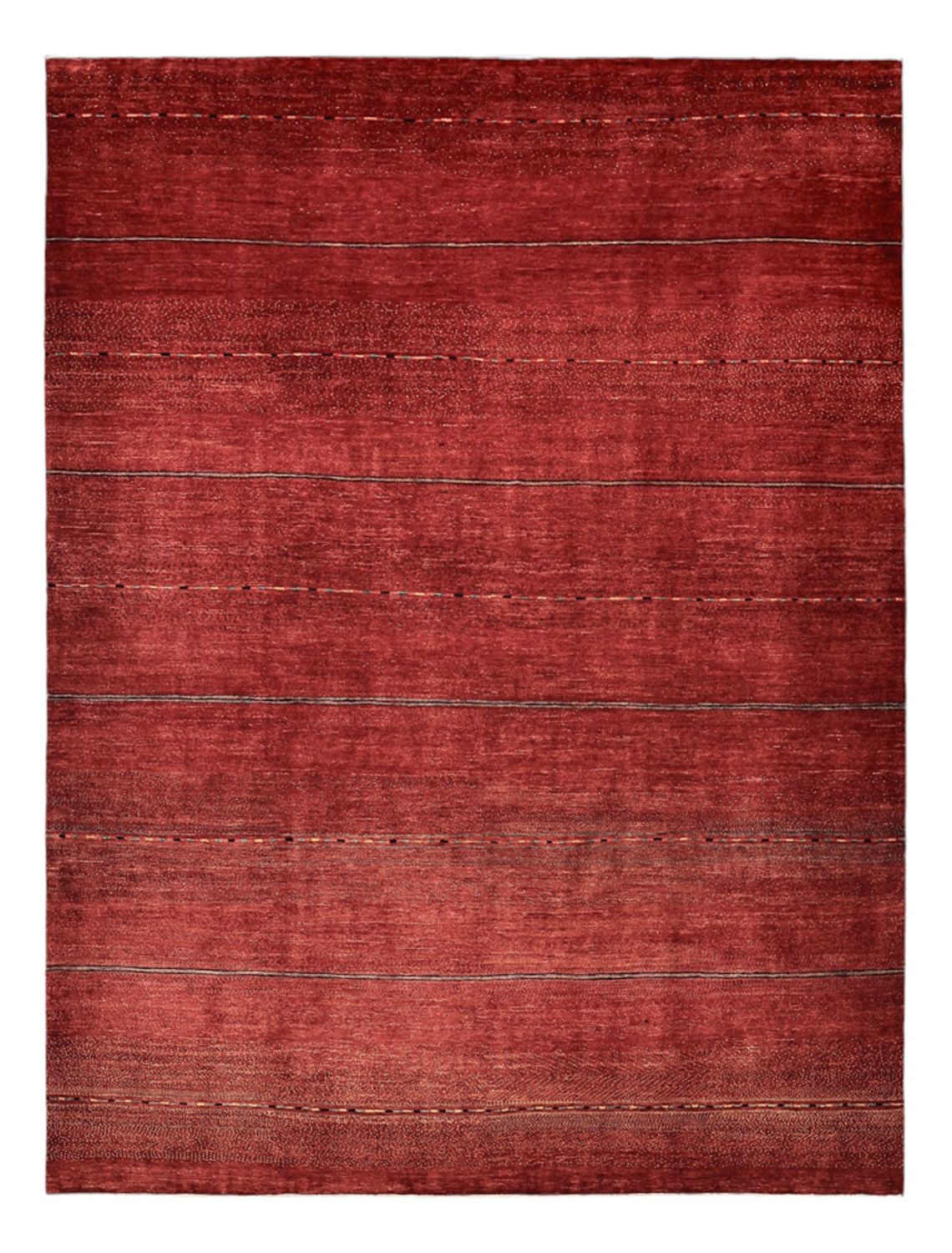 Gabbeh Tæppe - Loribaft Persisk - 326 x 248 cm - rød