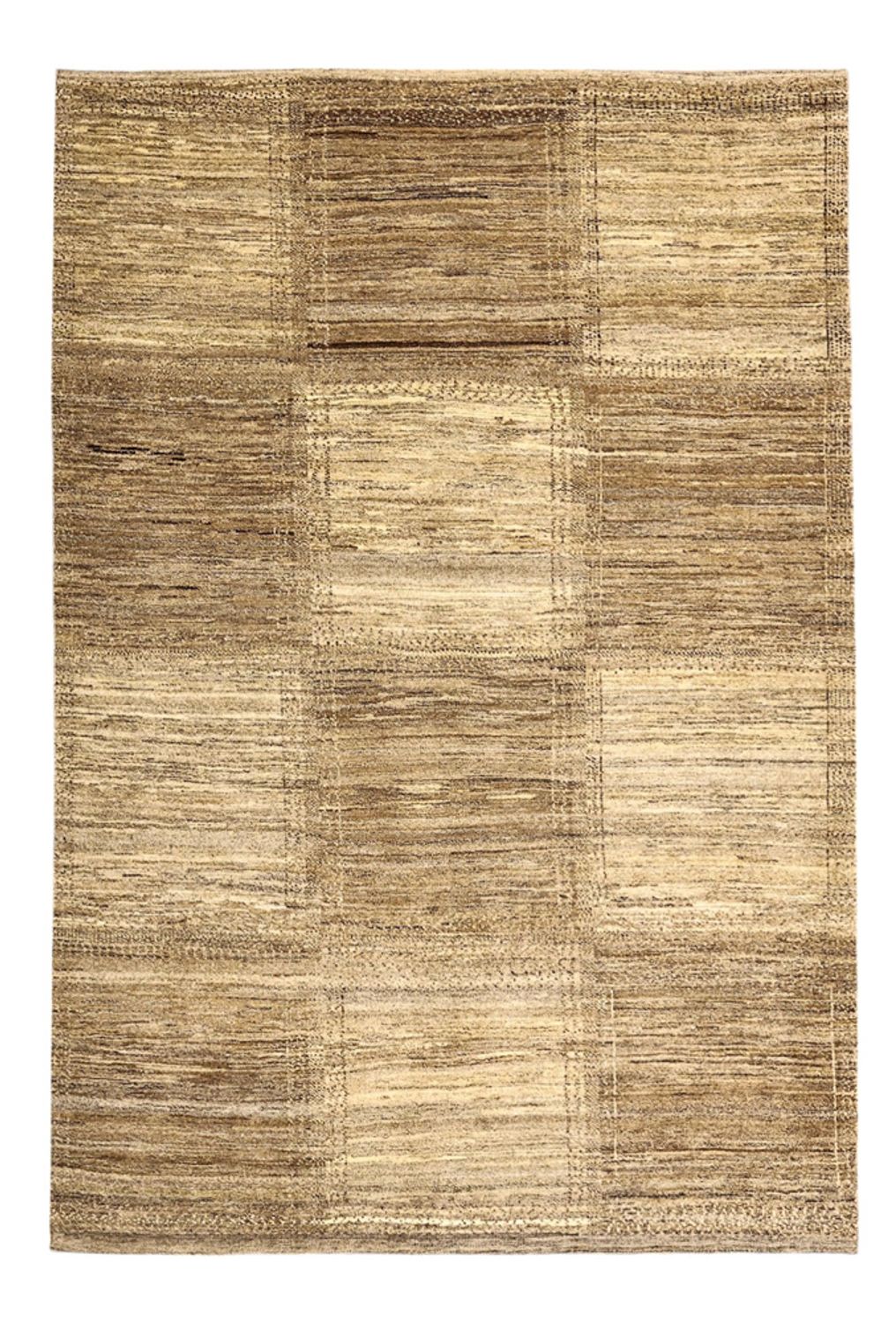 Gabbeh Tæppe - Loribaft Persisk - 238 x 175 cm - mørk beige