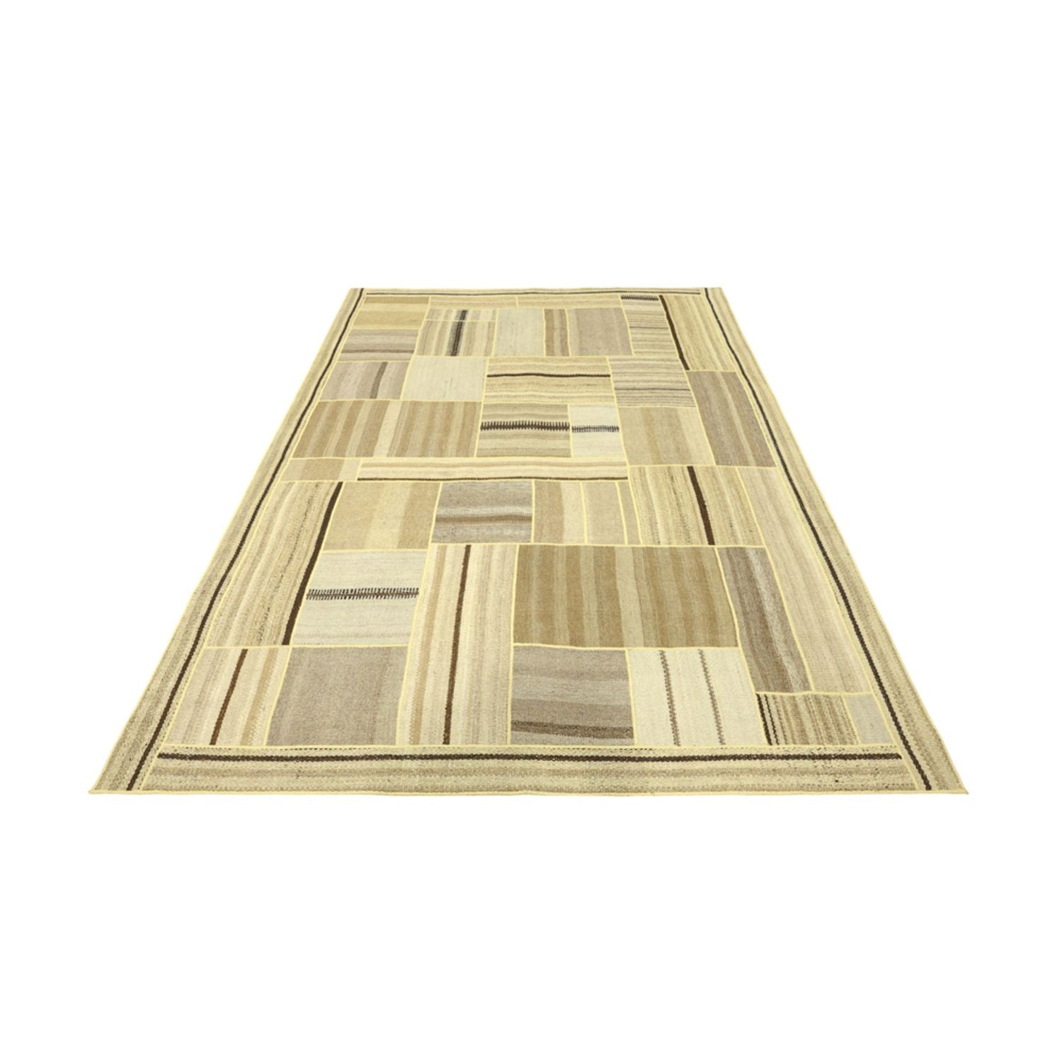 Kelim-tæppe - orientalsk - 234 x 172 cm - mørk beige