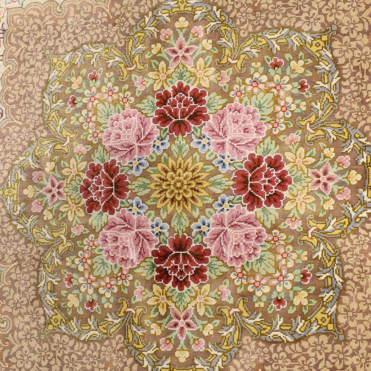 Persisk tæppe - Ghom - Royal - 165 x 101 cm - lys beige