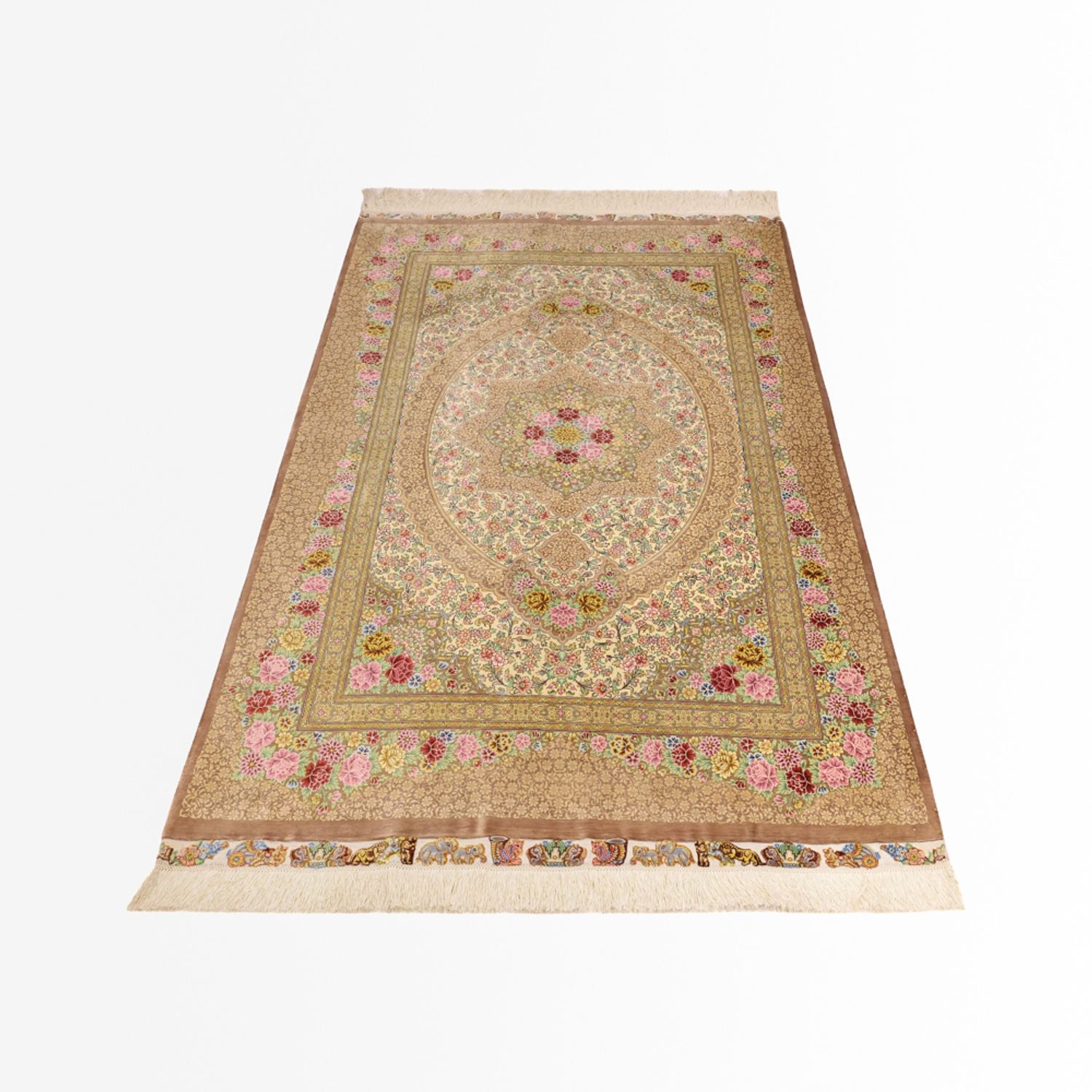 Persisk tæppe - Ghom - Royal - 165 x 101 cm - lys beige