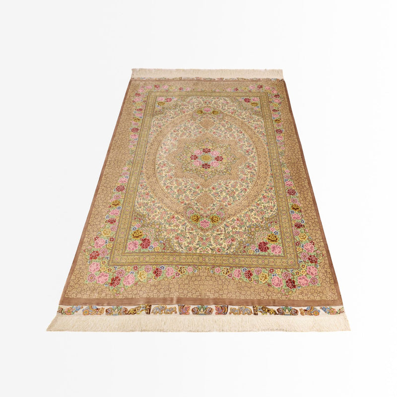Persisk tæppe - Ghom - Royal - 165 x 101 cm - lys beige