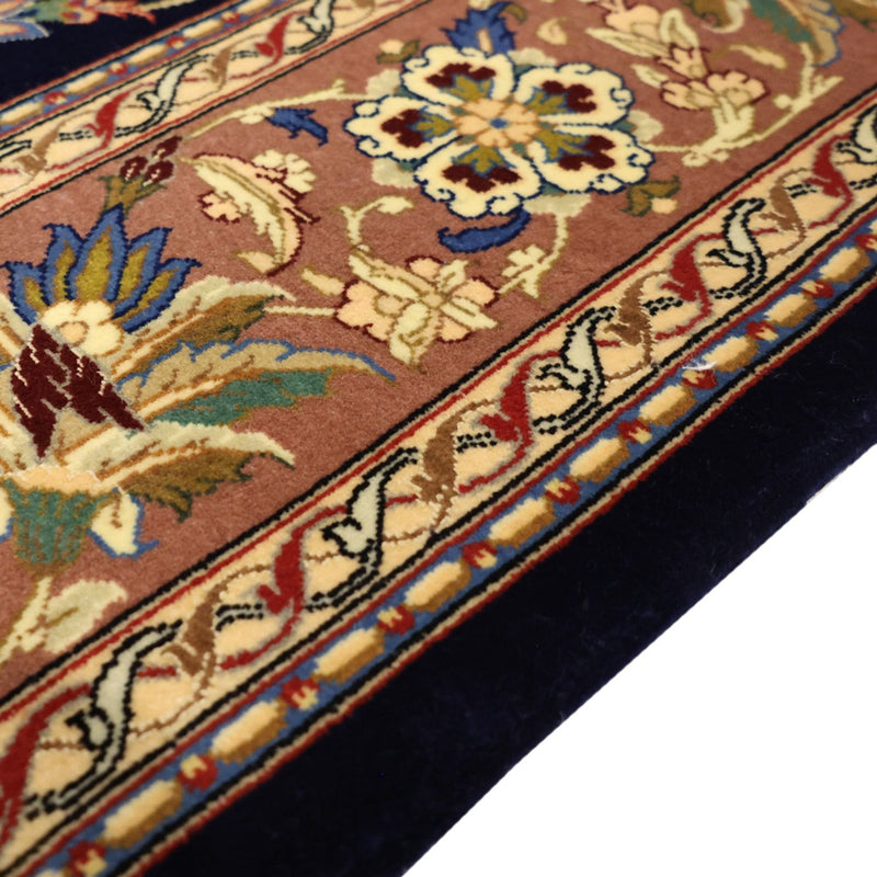 Persisk tæppe - Isfahan - Premium - 151 x 101 cm - mørkeblå