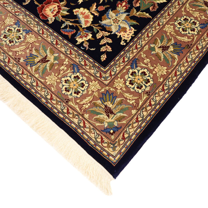 Persisk tæppe - Isfahan - Premium - 151 x 101 cm - mørkeblå