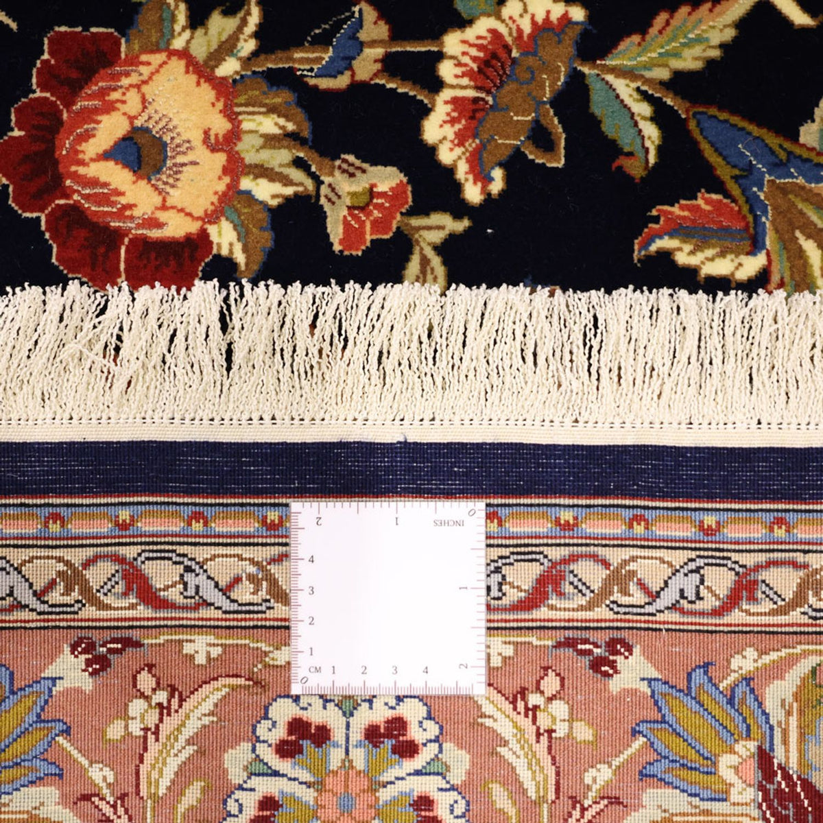 Persisk tæppe - Isfahan - Premium - 151 x 101 cm - mørkeblå