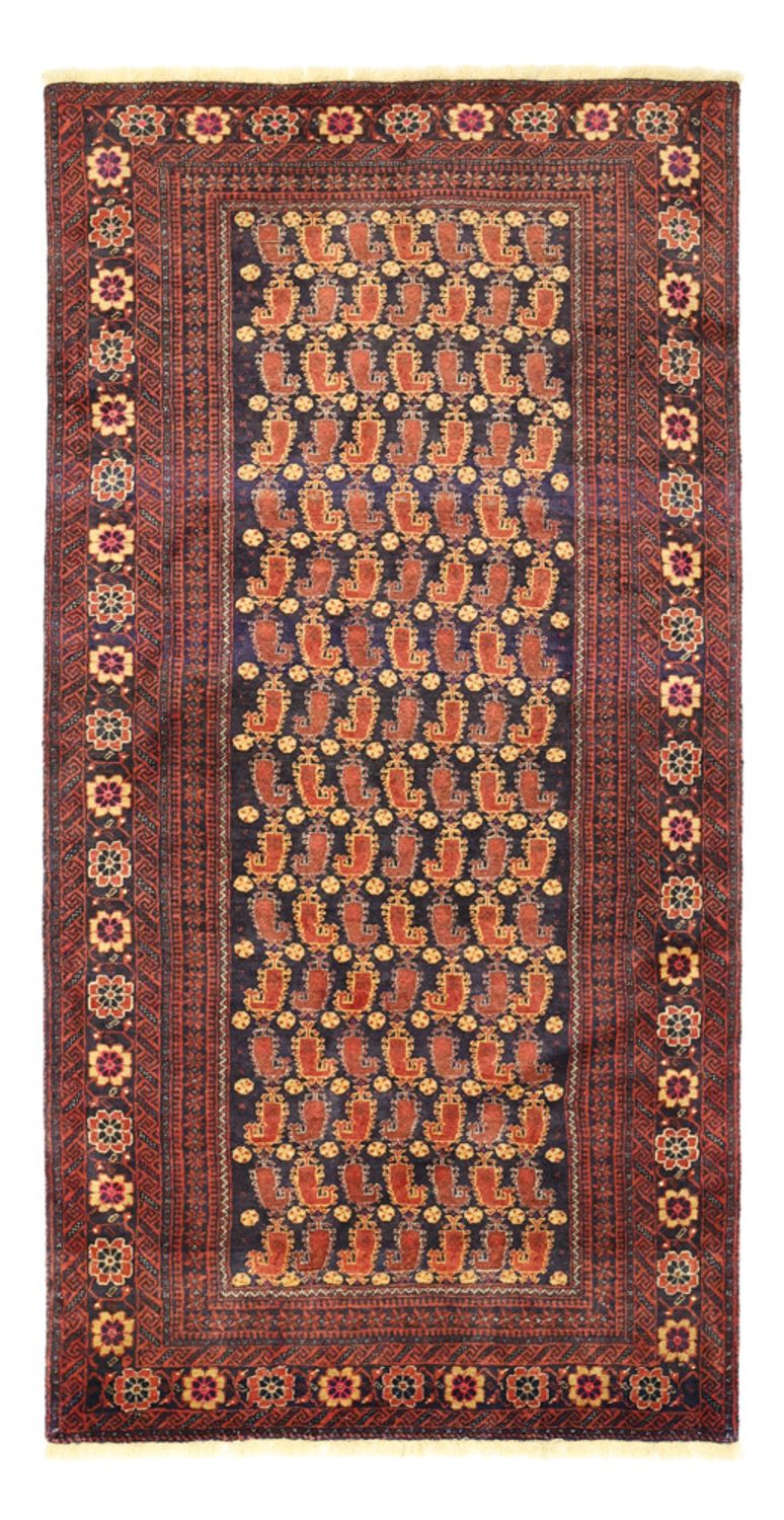 Løber Baluch-tæppe - 190 x 98 cm - mørkerød