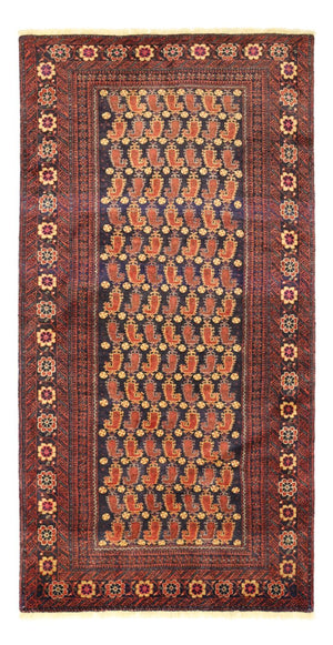 Løber Baluch-tæppe - 190 x 98 cm - mørkerød