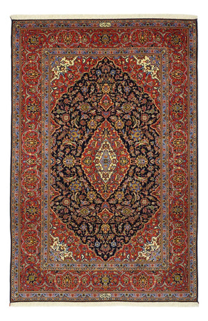 Persisk tæppe - Keshan - 208 x 139 cm - mørkerød