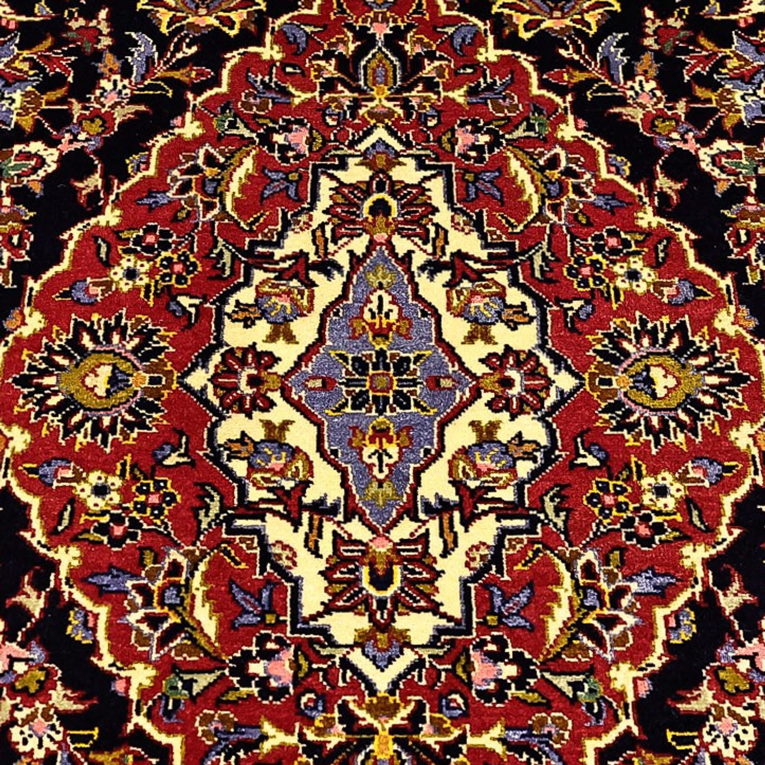 Persisk tæppe - Keshan - 208 x 139 cm - mørkerød