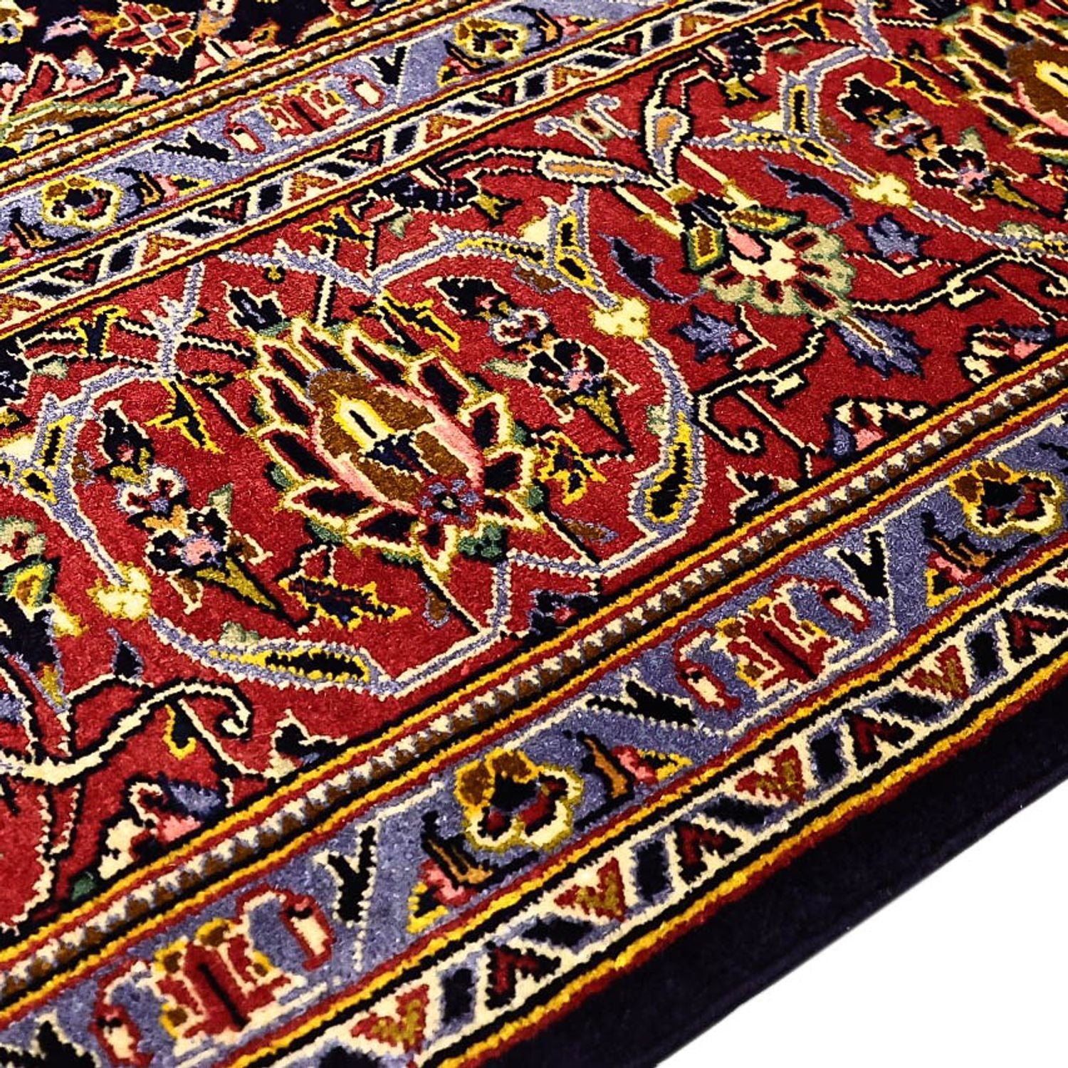 Persisk tæppe - Keshan - 208 x 139 cm - mørkerød
