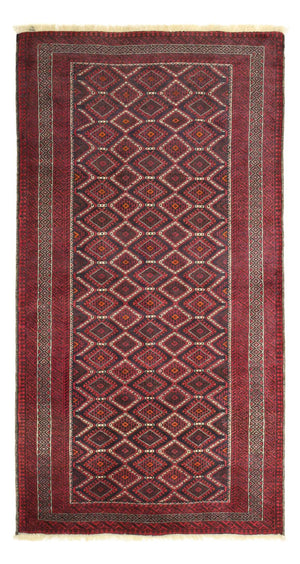 Løber Baluch-tæppe - 190 x 103 cm - mørkerød