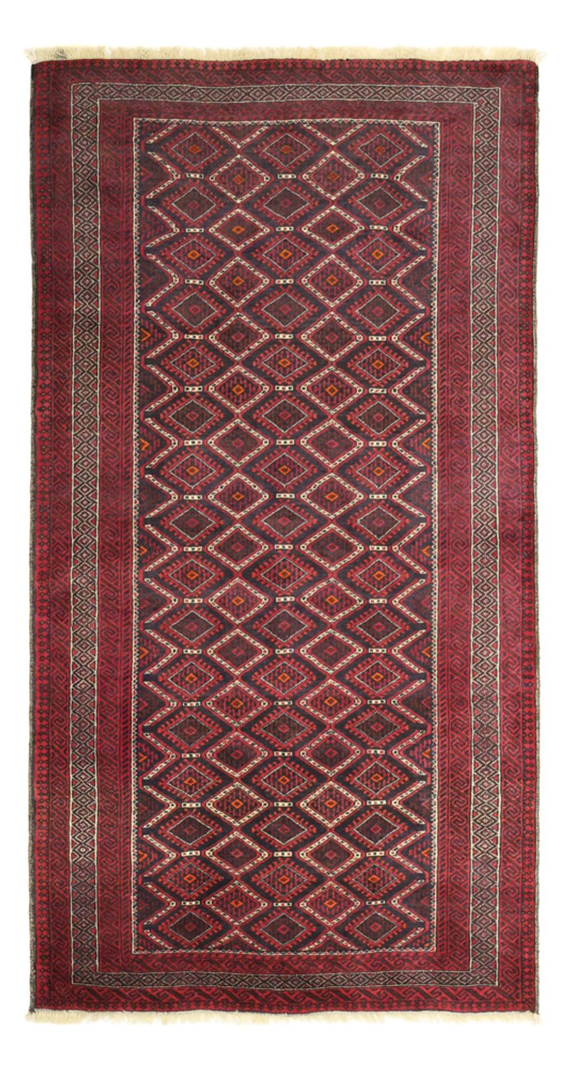 Løber Baluch-tæppe - 190 x 103 cm - mørkerød
