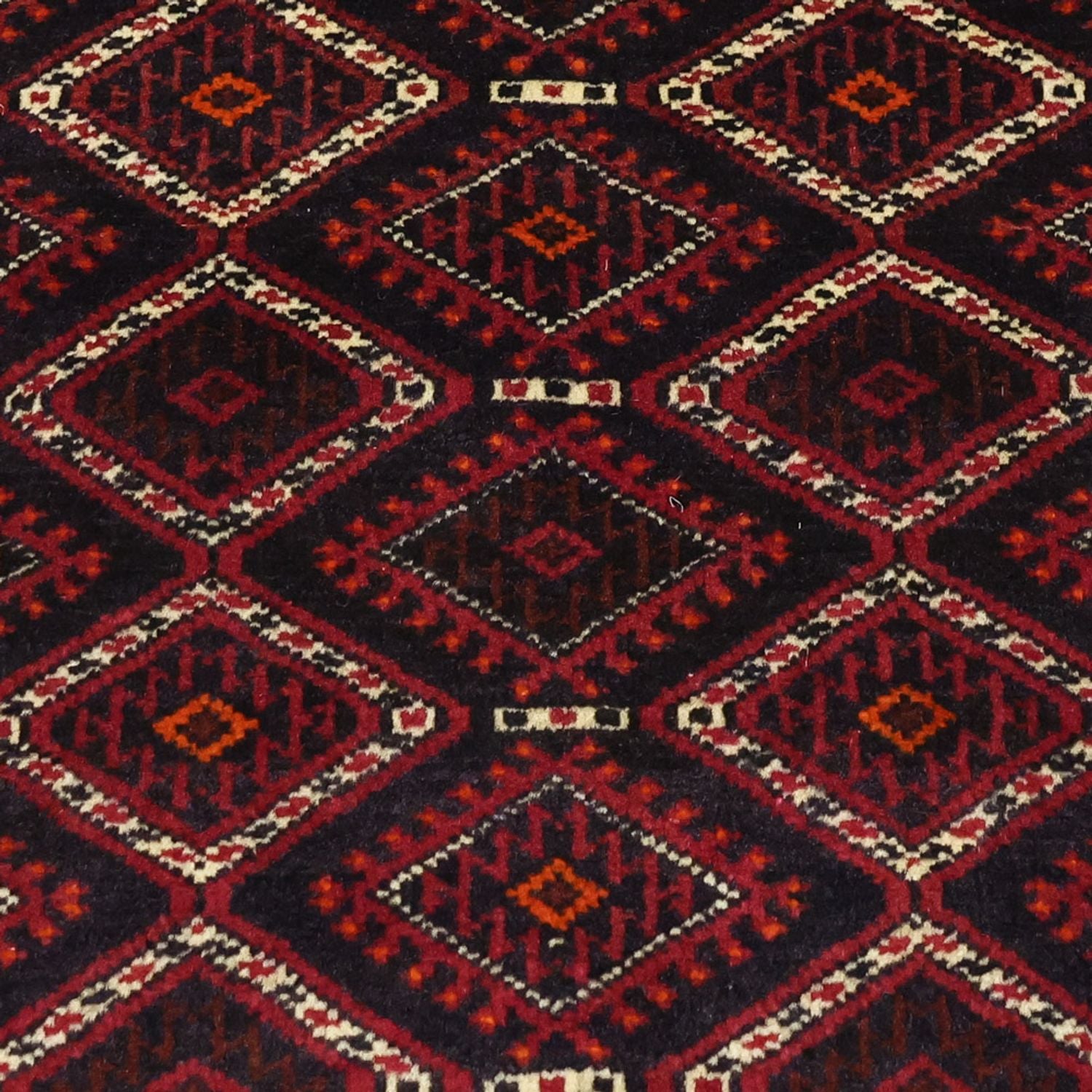 Løber Baluch-tæppe - 190 x 103 cm - mørkerød