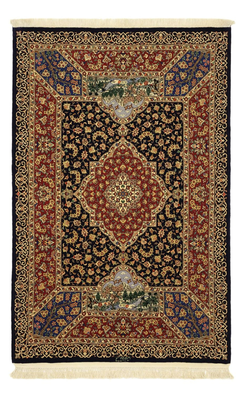Persisk tæppe - Ghom - 154 x 100 cm - mørk beige
