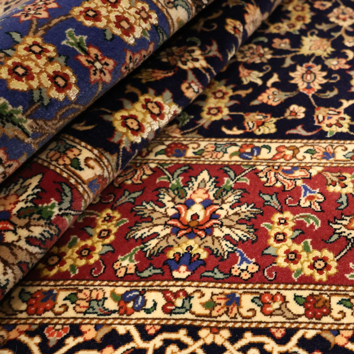 Persisk tæppe - Ghom - 154 x 100 cm - mørk beige