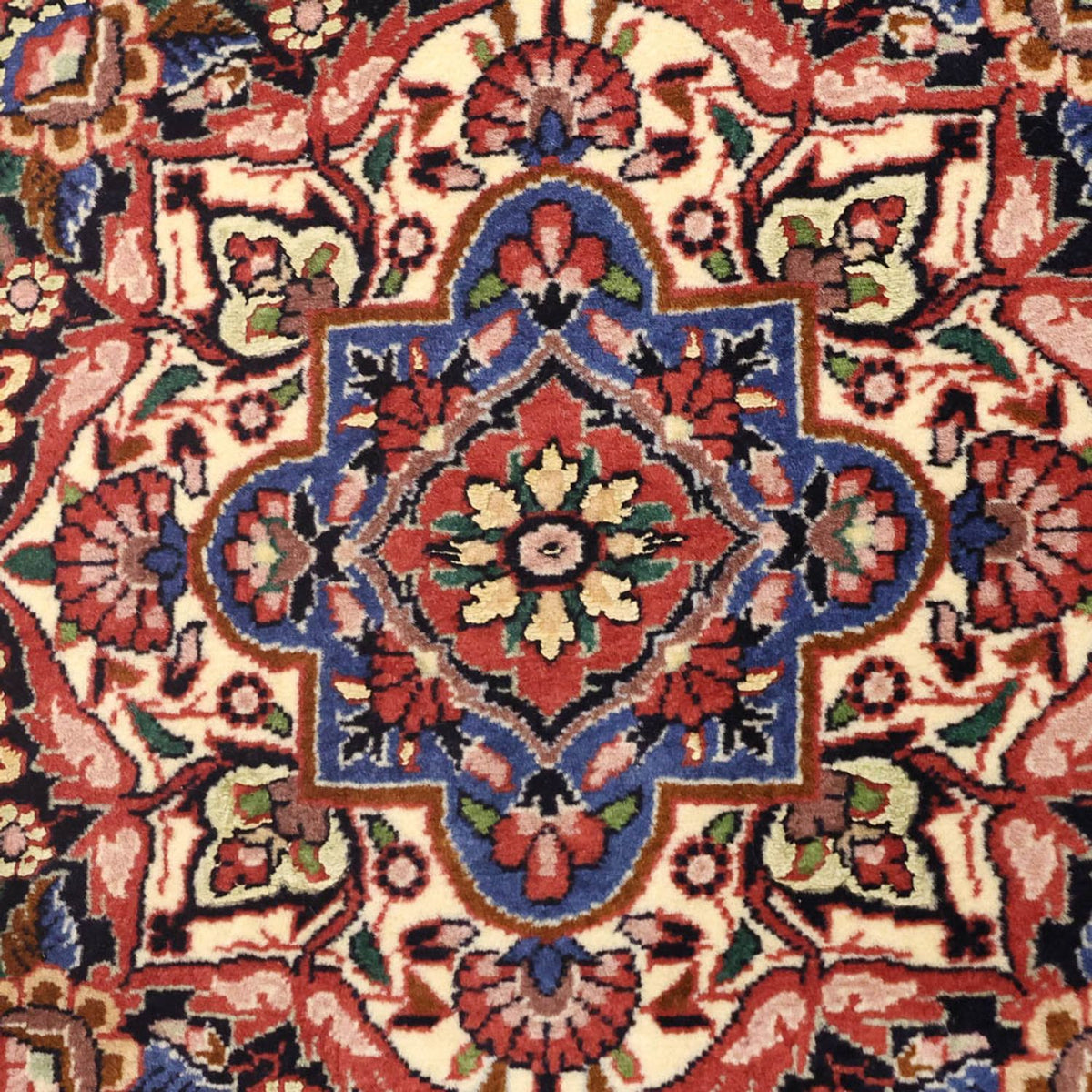 Persisk tæppe - Bijar - 136 x 71 cm - mørkerød