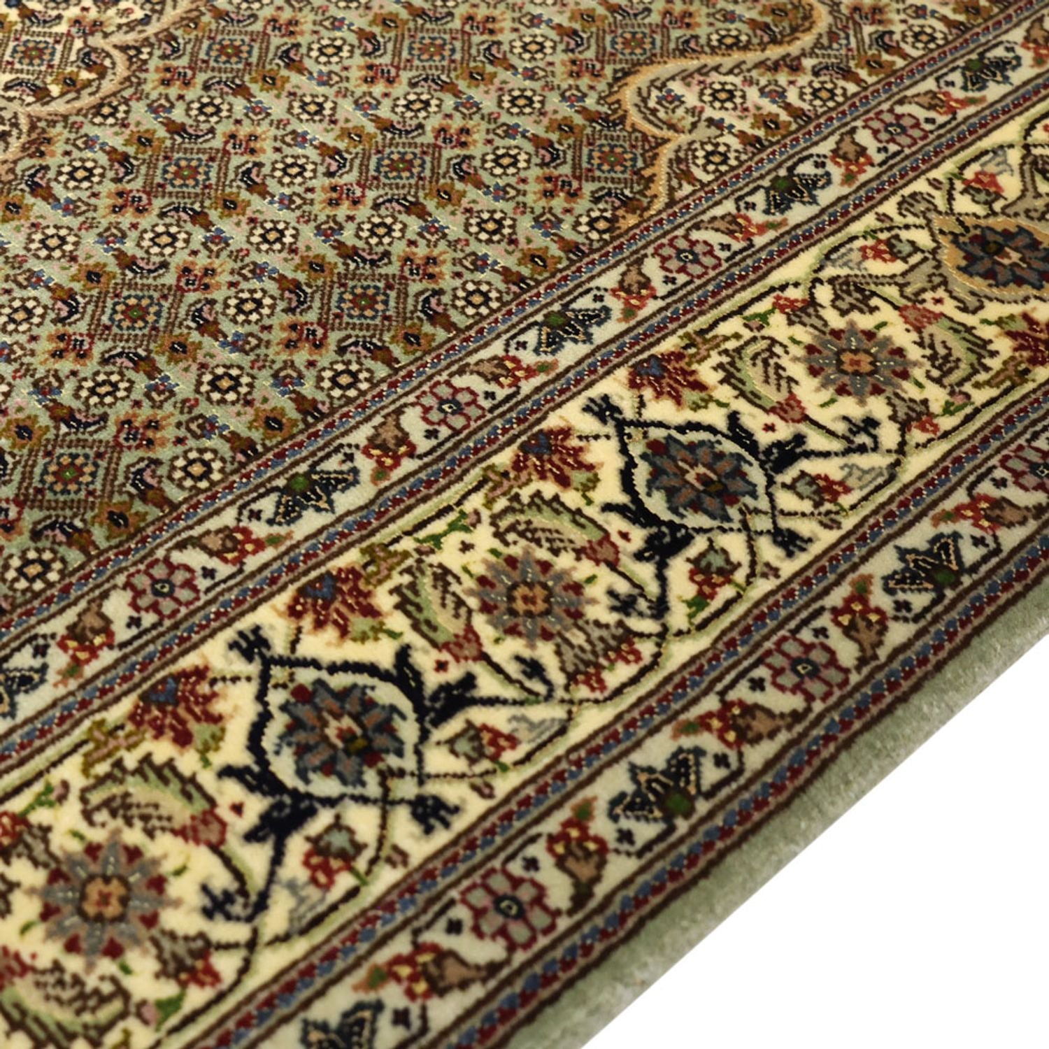 Persisk tæppe - Tabriz - Royal - 151 x 100 cm - olivengrøn