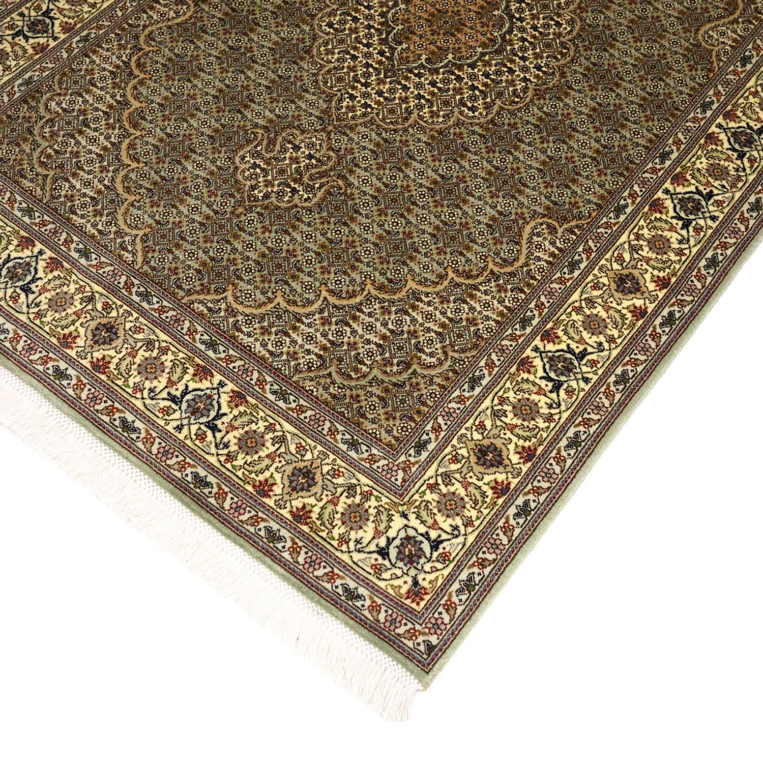 Persisk tæppe - Tabriz - Royal - 151 x 100 cm - olivengrøn