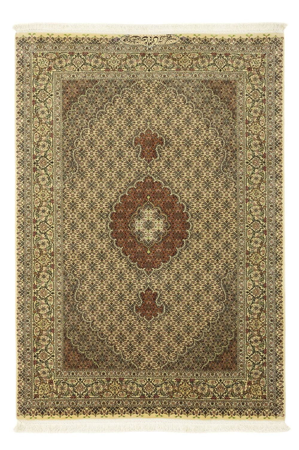 Persisk tæppe - Tabriz - Royal - 152 x 103 cm - olivengrøn