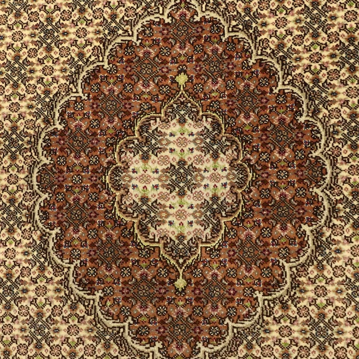Persisk tæppe - Tabriz - Royal - 152 x 103 cm - olivengrøn
