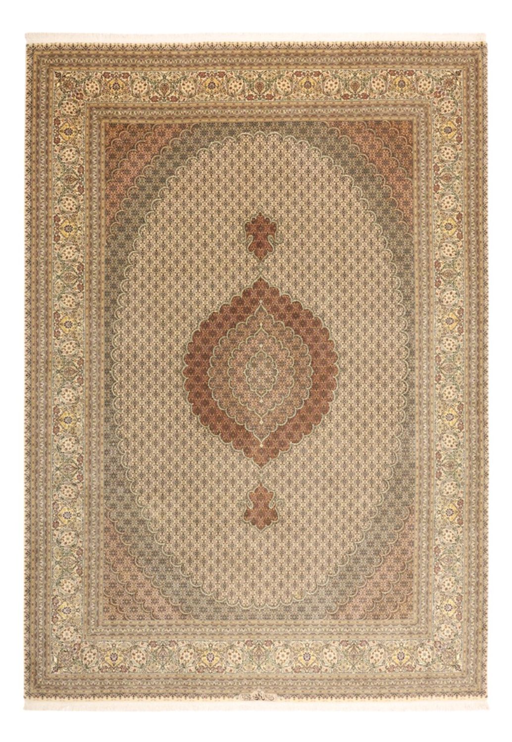 Persisk tæppe - Tabriz - Royal - Royal - 348 x 248 cm - lys beige